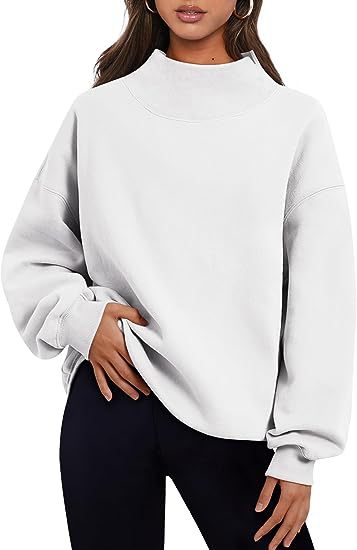 Women's Solid Colour Pullover Hoodie - Loose Fit Sweatshirt