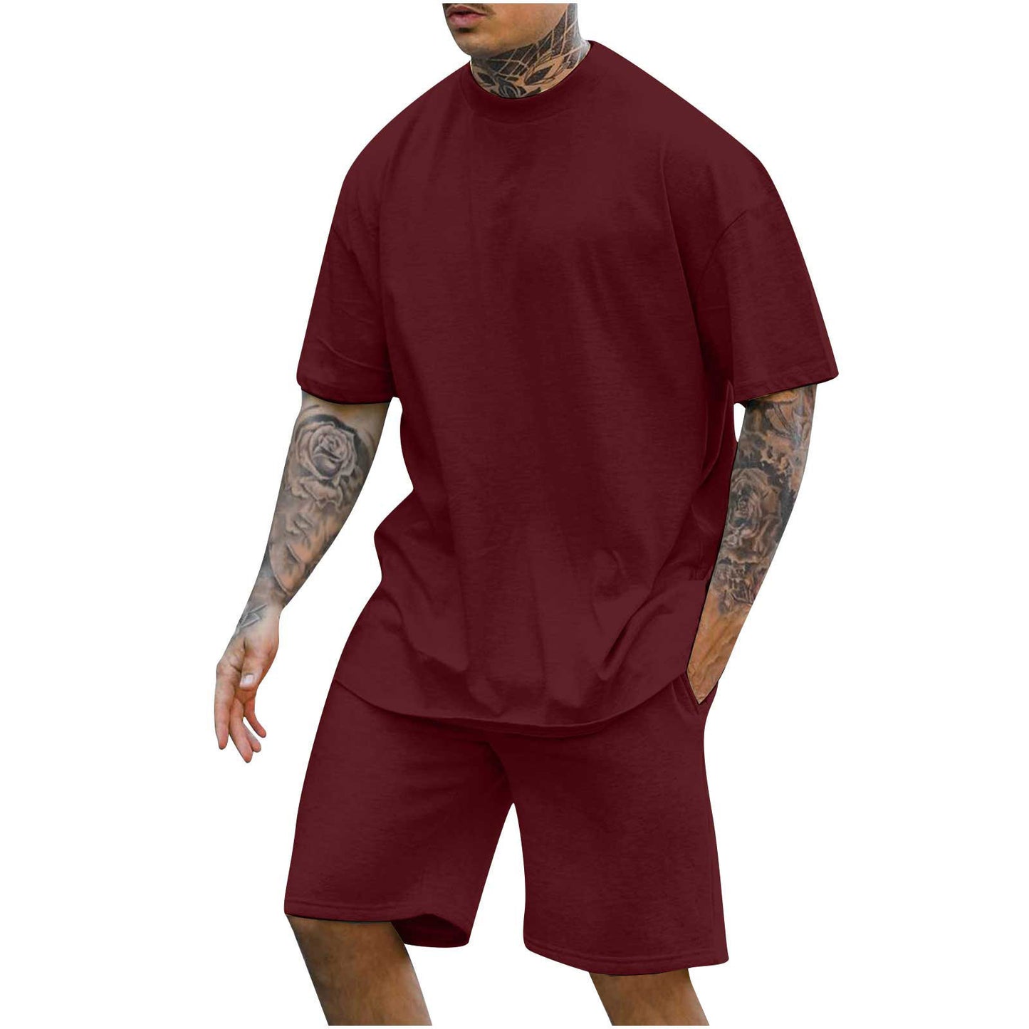 Men's Summer T-Shirt & Shorts Set - Casual Two-Piece Outfit