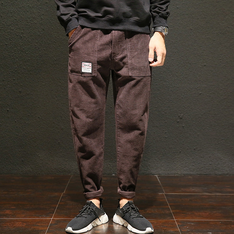 Men's Pants Corduroy Wide-leg Pants