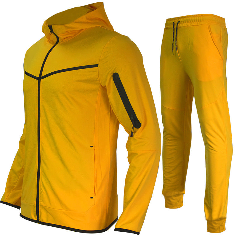 Men's Hooded Tracksuit Set - Sportswear Jacket & Trousers