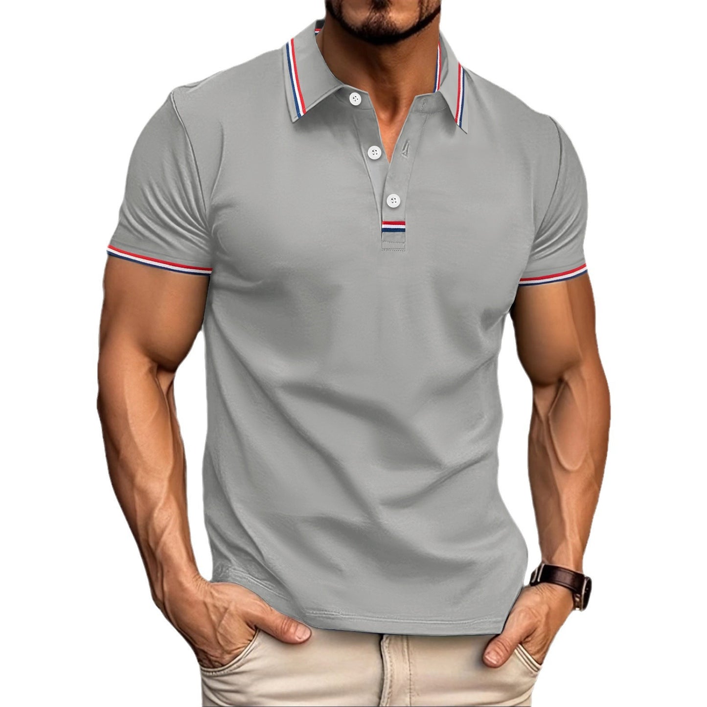 Men's Button Detail T-Shirt - Versatile Casual Tee