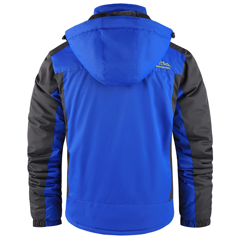 Men's Fleece-Lined Thick Outdoor Winter Jacket - Warm Insulated Coat