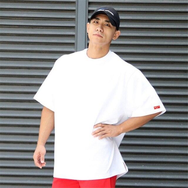 Large Size Round Neck Cotton Sport Shirt With Short Sleeves