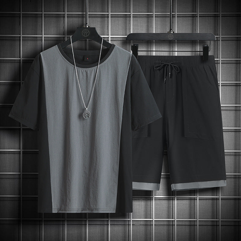 Men's Casual Shorts Suit - Thin Short-Sleeved Summer Set