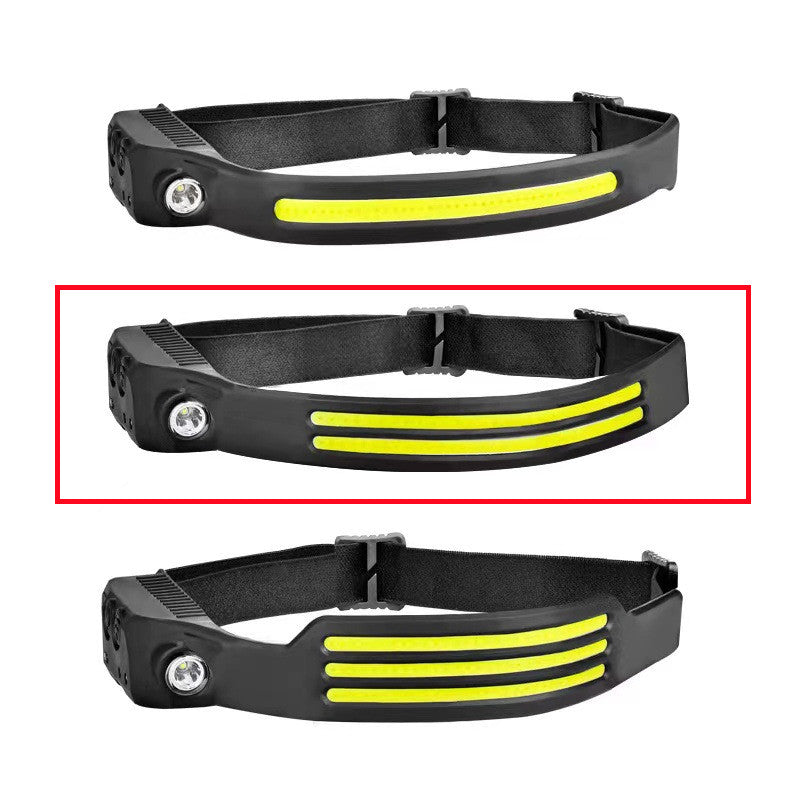 LED Induction Riding Headlamp - USB Rechargeable Waterproof Camping Headlight