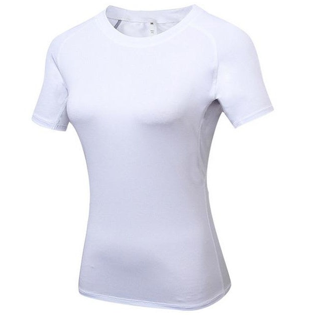 Women's Quick-Dry Compression Training T-Shirt - Yoga Performance Top