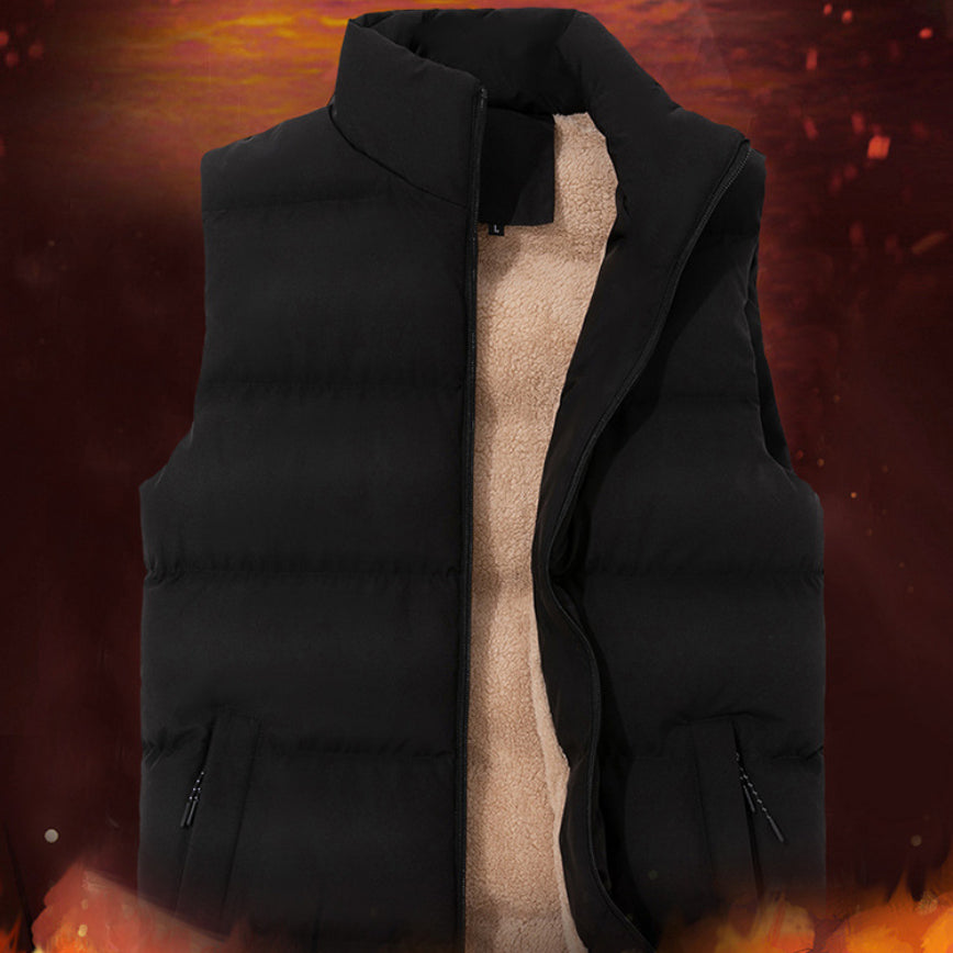 Men's Winter Fleece Lined Vest - Warm Padded Gilet