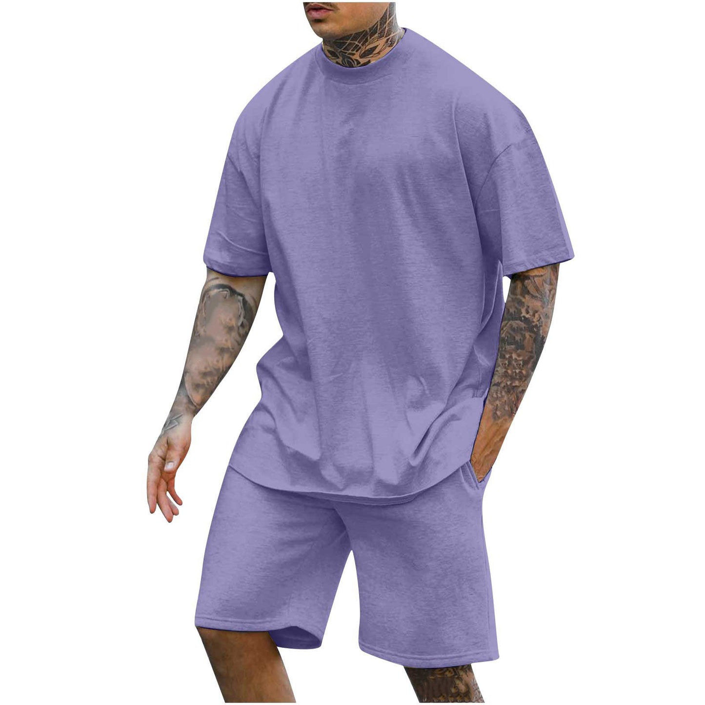 Men's Summer T-Shirt & Shorts Set - Casual Two-Piece Outfit