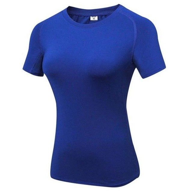 Women's Quick-Dry Compression Training T-Shirt - Yoga Performance Top