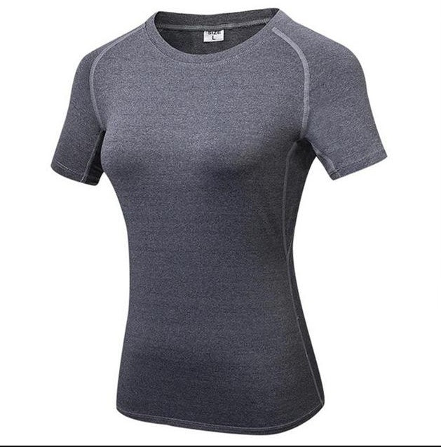 Women's Quick-Dry Compression Training T-Shirt - Yoga Performance Top
