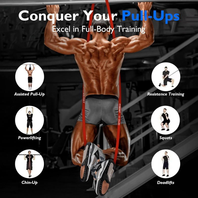 Heavy Duty Resistance Bands Set - Pull Up Assist & Full Body Workout
