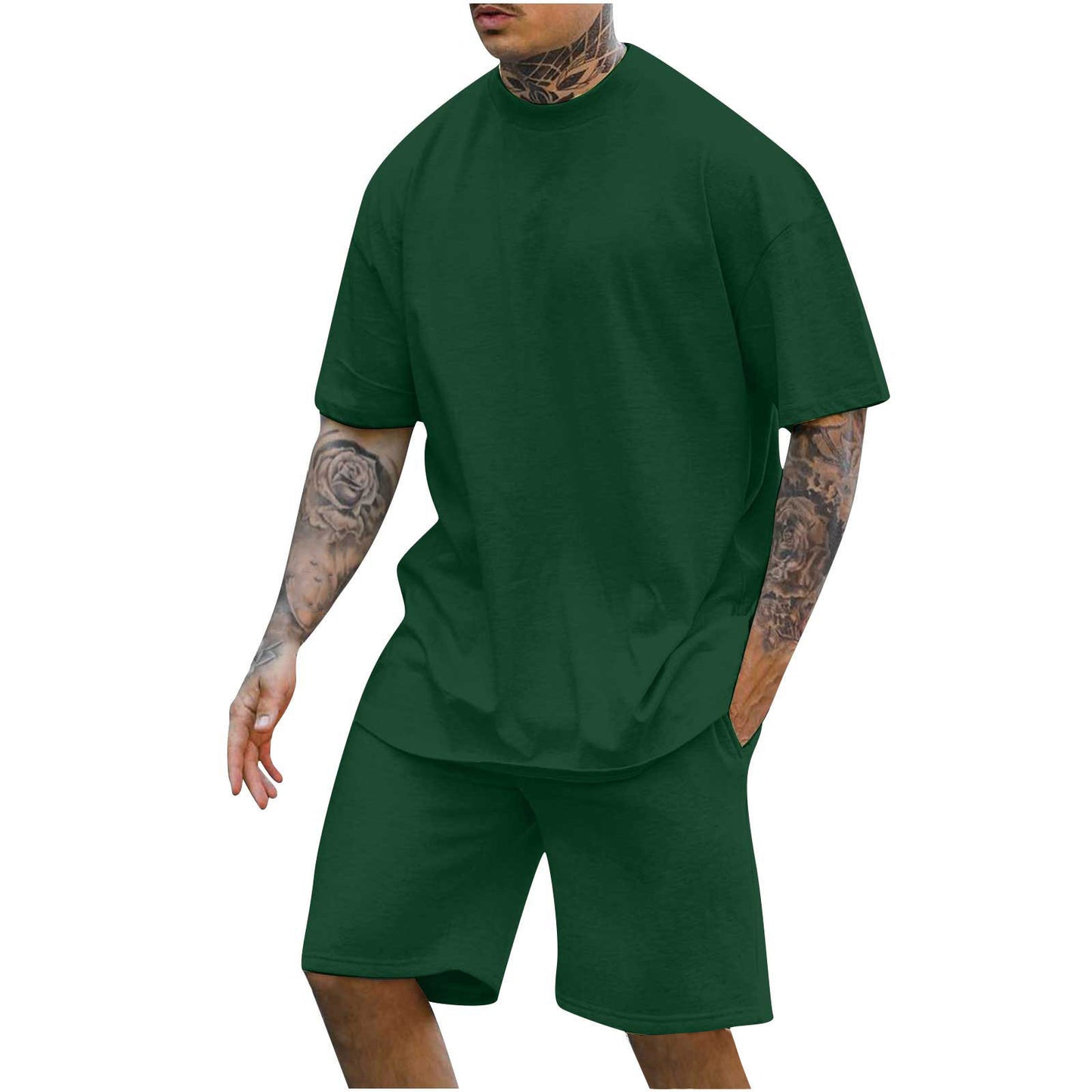 Men's Summer T-Shirt & Shorts Set - Casual Two-Piece Outfit