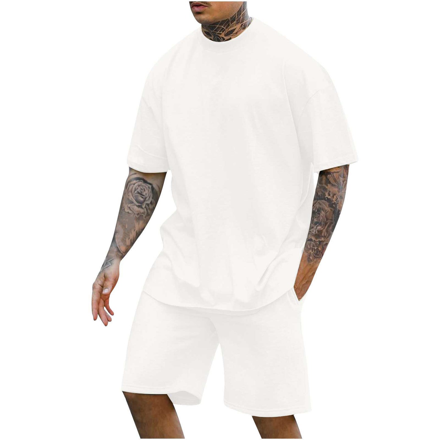 Men's Summer T-Shirt & Shorts Set - Casual Two-Piece Outfit