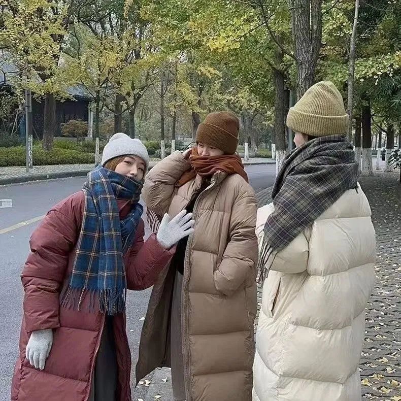 Women's Mid-Length Over-The-Knee Cotton Jacket - Warm Winter Coat