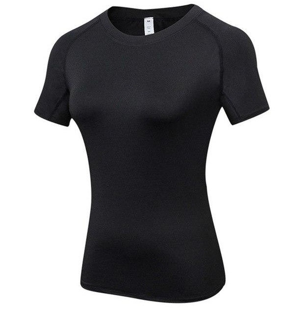 Women's Quick-Dry Compression Training T-Shirt - Yoga Performance Top