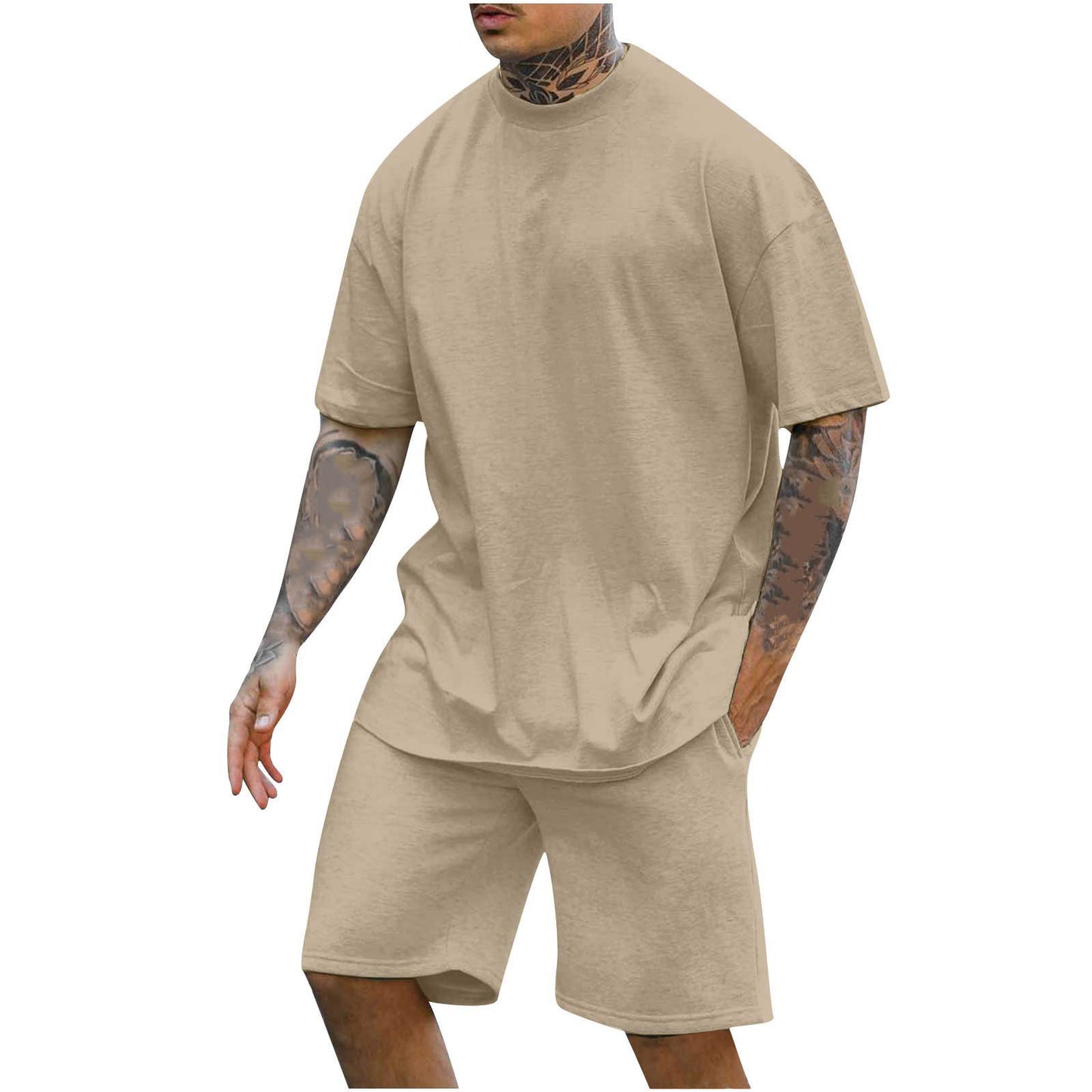 Men's Summer T-Shirt & Shorts Set - Casual Two-Piece Outfit