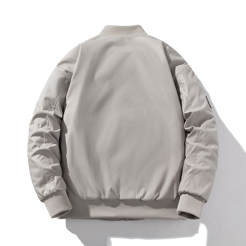 Japanese Style Alphabet Embroidery Bomber Jacket Coat