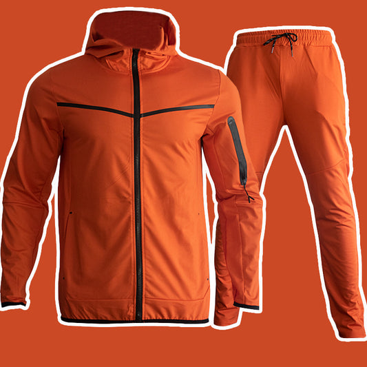 Men's Hooded Tracksuit Set - Sportswear Jacket & Trousers