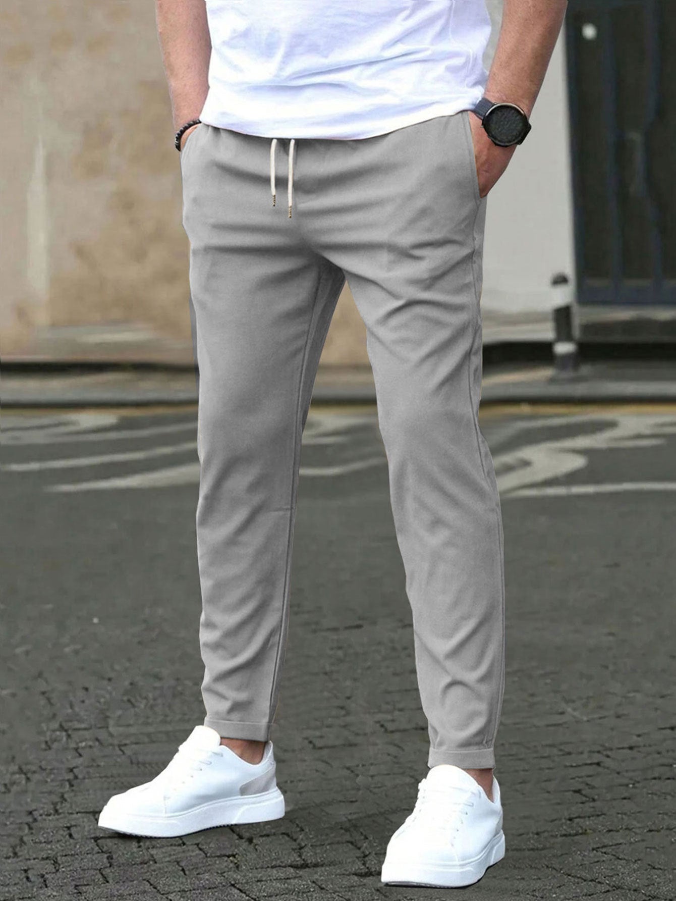 Men's Slim Fit Joggers - Casual Straight Leg Trousers
