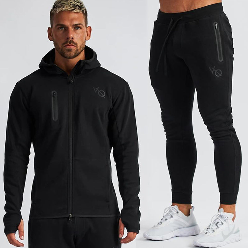 Men's Hooded Tracksuit - Casual Exercise Sports Suit Set