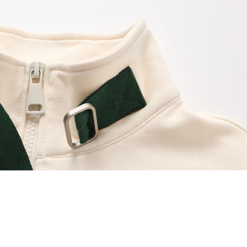 Women's Stand-up Collar Sweater Loose Half Zipper