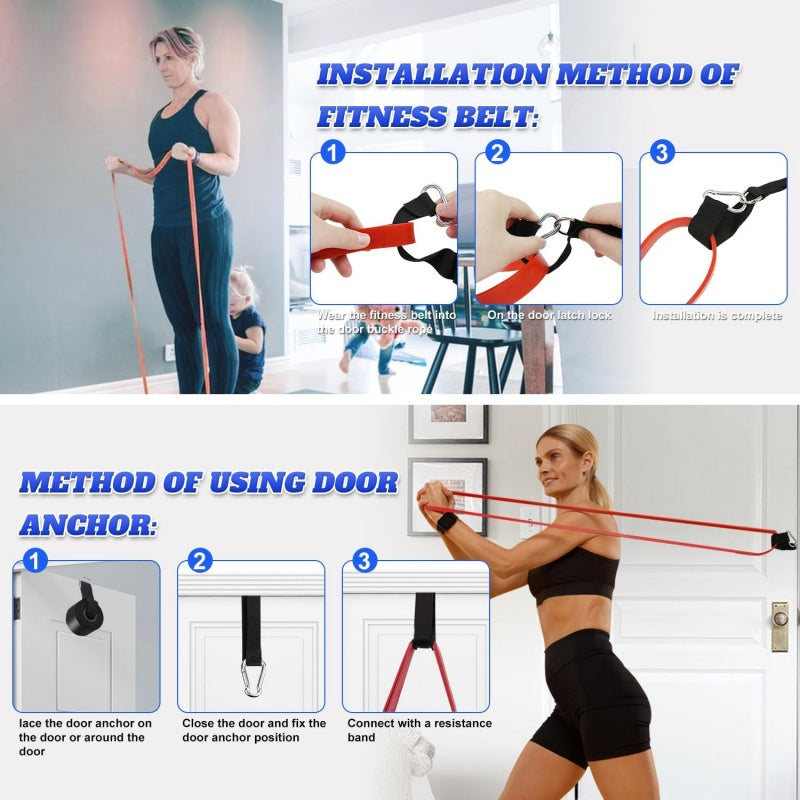 Heavy Duty Resistance Bands Set - Pull Up Assist & Full Body Workout