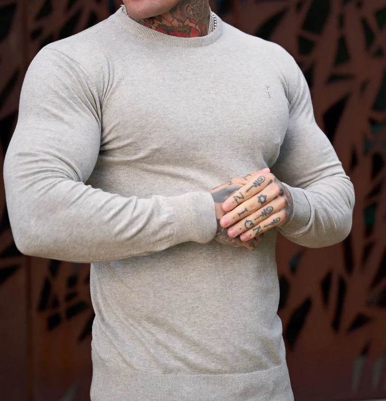 Men's Knitted Embroidered T-shirt