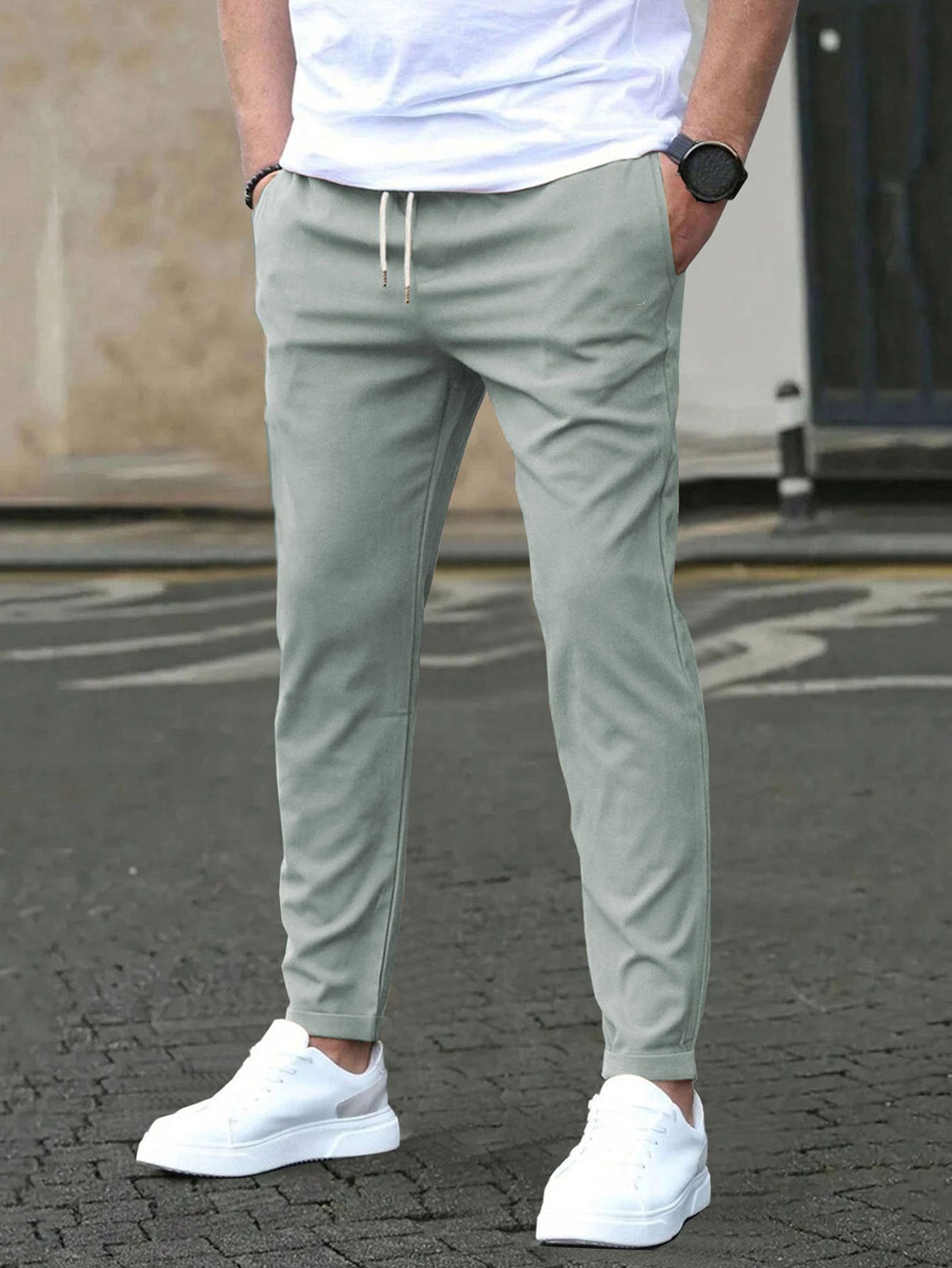 Men's Slim Fit Joggers - Casual Straight Leg Trousers