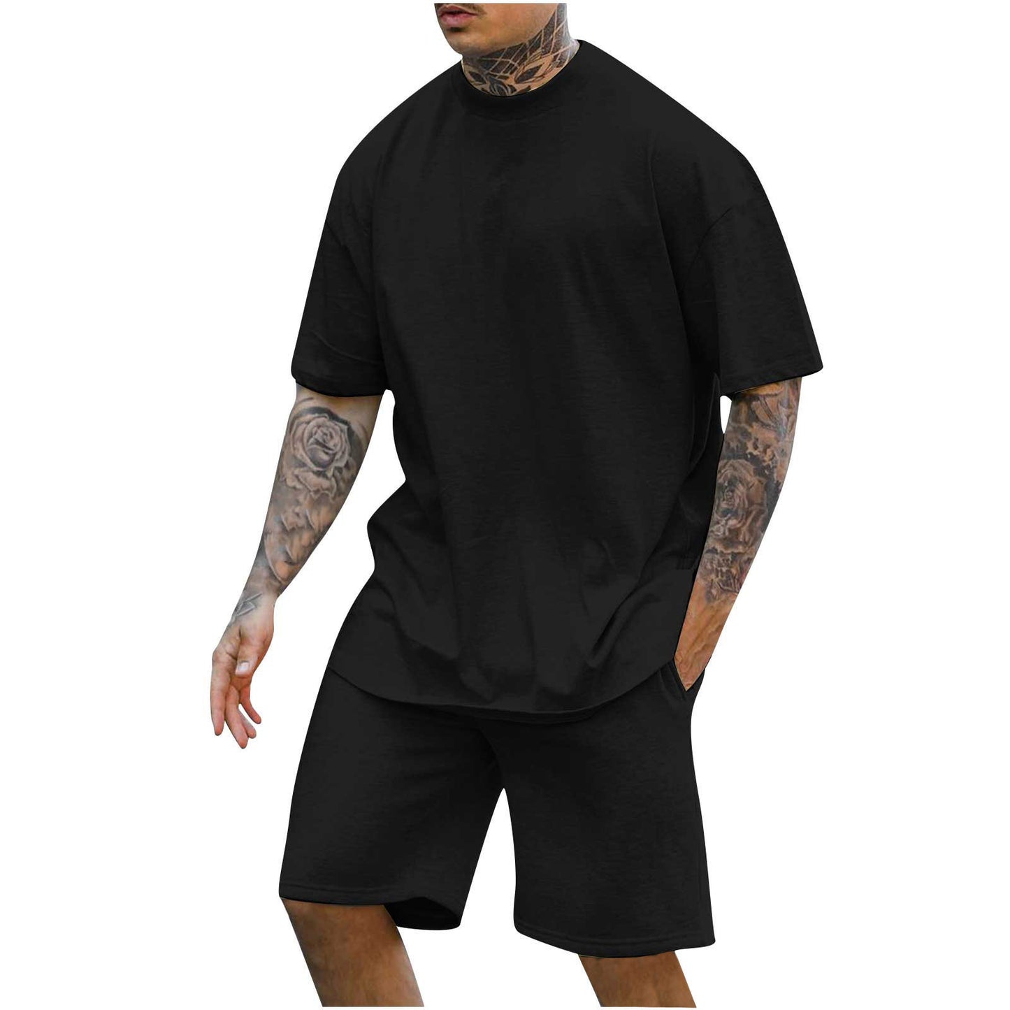 Men's Summer T-Shirt & Shorts Set - Casual Two-Piece Outfit