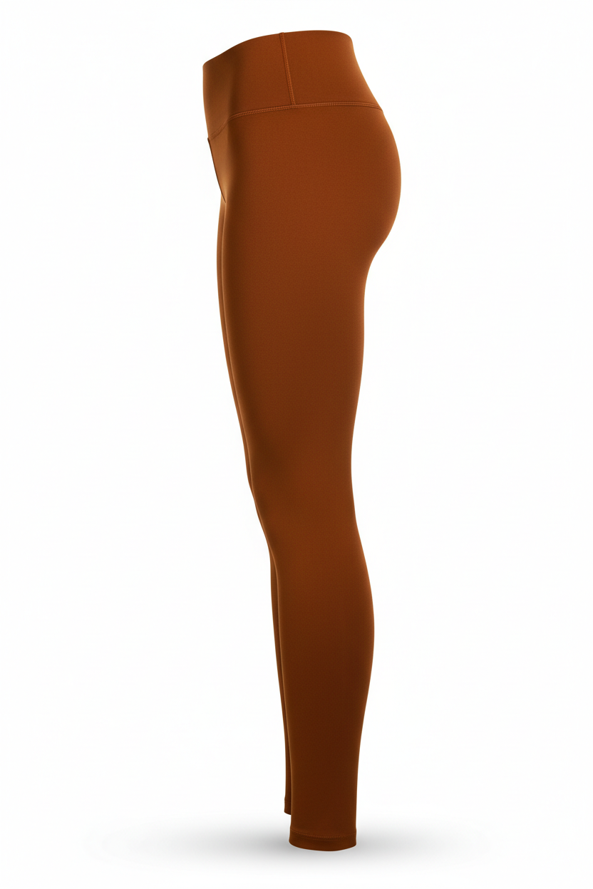 Dark orange leggings side view