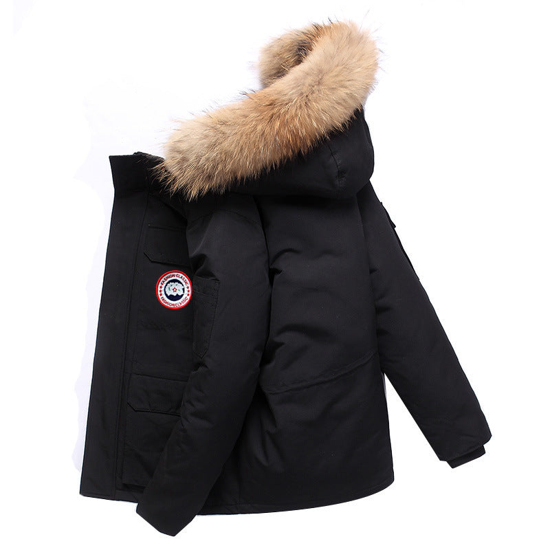 Men's Winter Mid-Length Outdoor Jacket - Warm Padded Coat