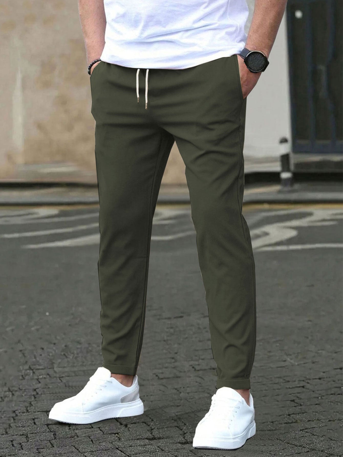 Men's Slim Fit Joggers - Casual Straight Leg Trousers