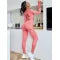 Women's 2-Piece Seamless Workout Set - Long Sleeve Top & High Waist Leggings