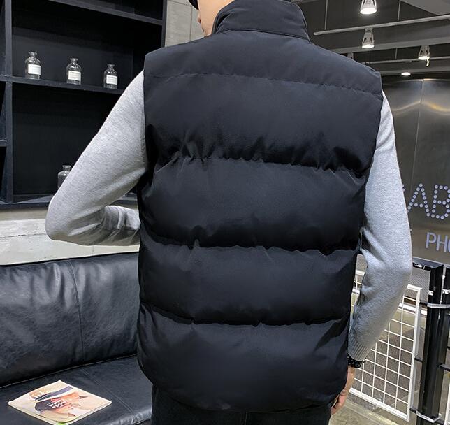 Men's Winter Down Cotton Warm Vest - Padded Sleeveless Jacket