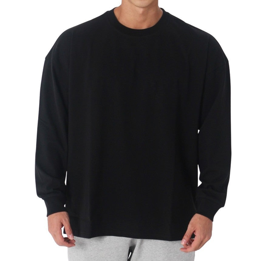 Men's Relaxed Fit Long-Sleeve Training Top - Casual Performance Tee