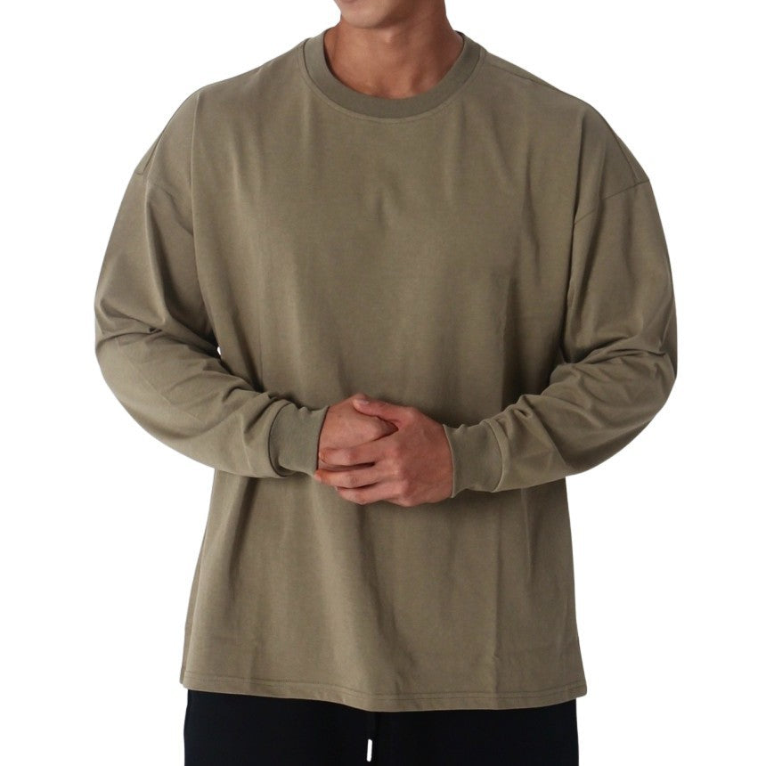 Men's Relaxed Fit Long-Sleeve Training Top - Casual Performance Tee